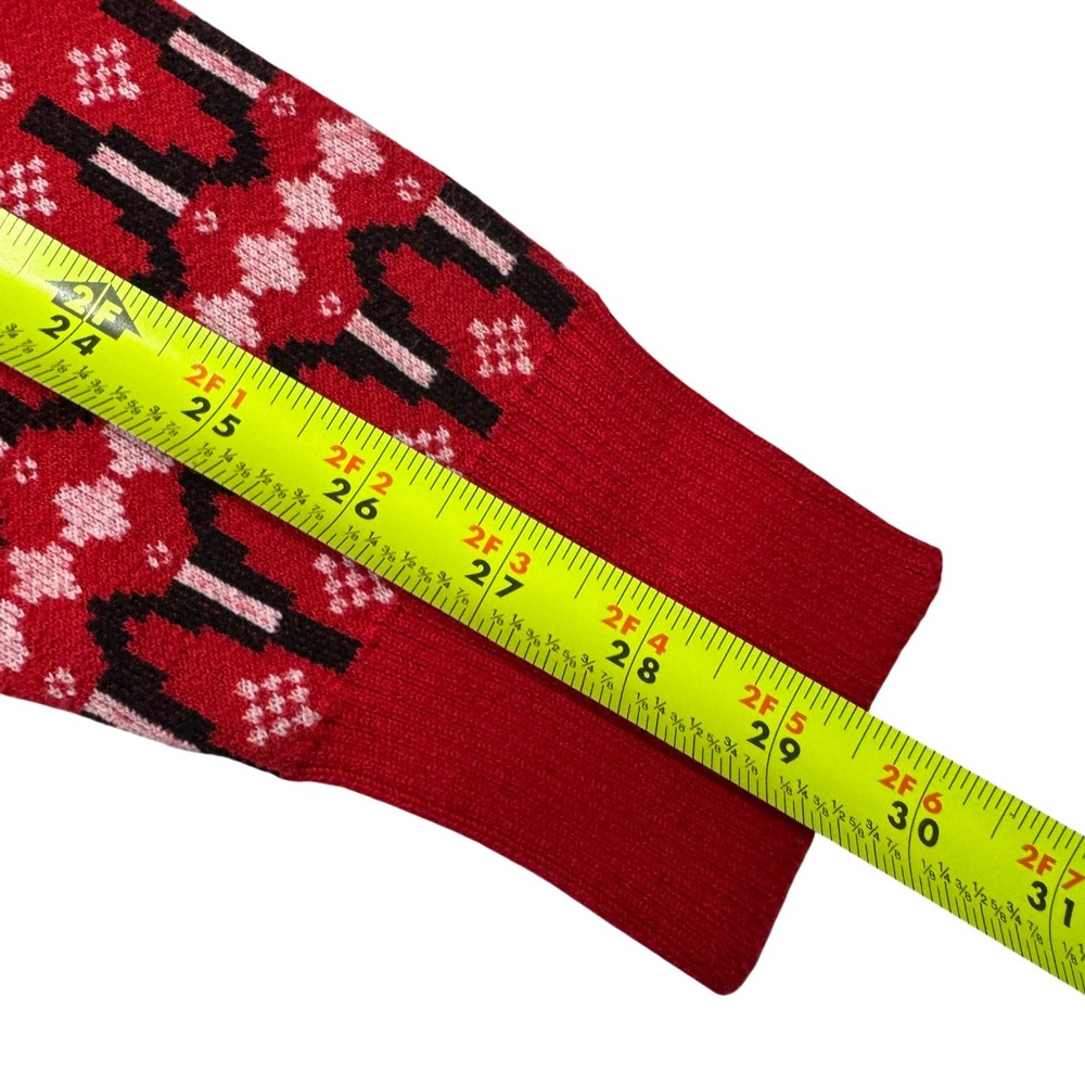 Nuuly X Rachel Antonoff Red Swan Fair Isle‎ Sweater Dress Sz M New W/Defect - Picture 14 of 15